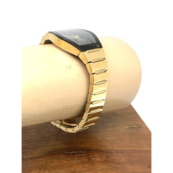 Bulova Women's Watch 97L164 Quartz Black Dial Gold Tone Stainless Steel 30mm - Picture 11 of 13